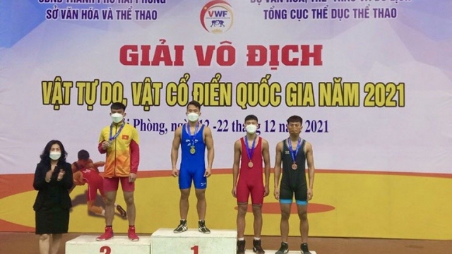 Đoàn Quân đội đứng đầu Giải vô địch quốc gia vật tự do, vật cổ điển năm 2021