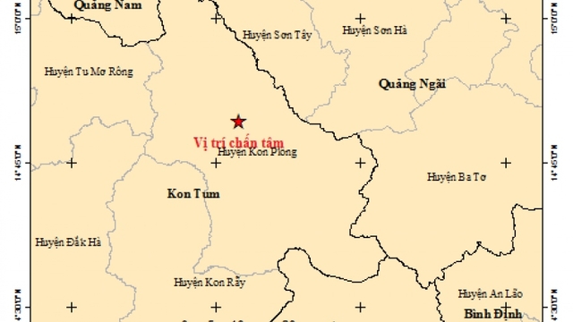 Kon Tum tiếp tục ghi nhận 2 trận động đất mới