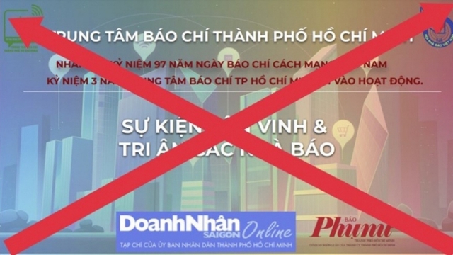Thông tin "Trung tâm Báo chí TP.HCM kêu gọi tài trợ sự kiện tôn vinh nhà báo" là giả mạo