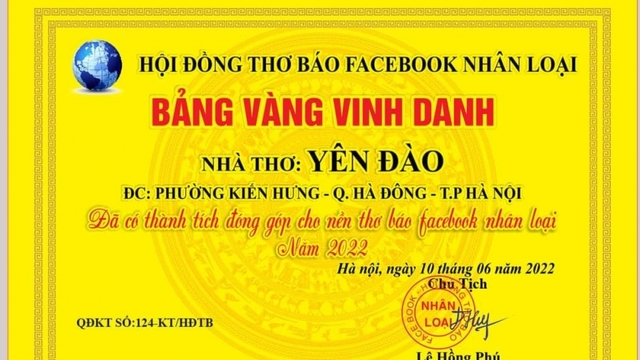 Chủ tịch Hội Nhà văn lên tiếng về bảng vàng Hội đồng Thơ Báo Facebook nhân loại