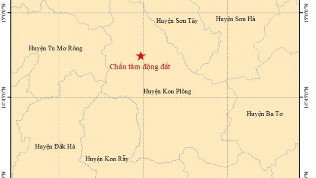 Kon Tum lại xảy ra động đất