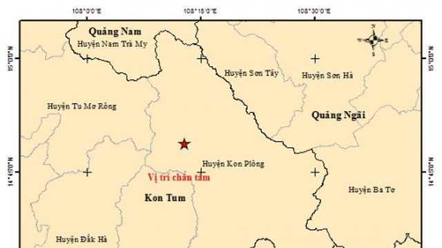 Kon Tum lại động đất