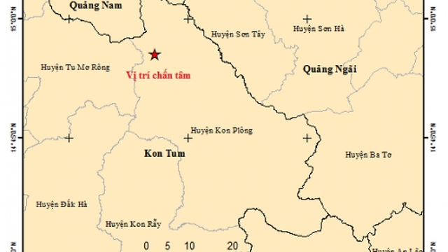 Liên tiếp 2 trận động đất xảy ra tại Kon Tum