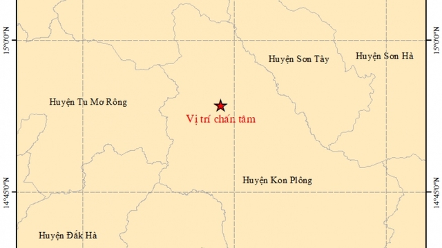 Liên tiếp xảy ra 2 trận động đất tại Kon Tum