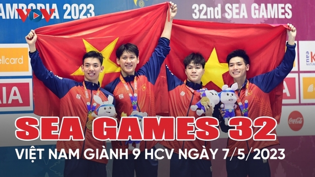 Nhật ký SEA Games 32: Thể thao Việt Nam thăng tiến trên bảng tổng sắp bằng 9 HCV