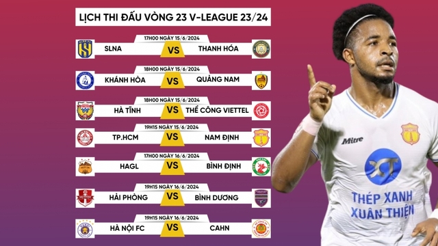 Lịch thi đấu và trực tiếp vòng 23 V-League 2023/2024