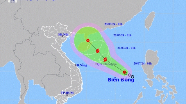 Áp thấp nhiệt đới cách Hoàng Sa khoảng 250km, có khả năng mạnh lên thành bão