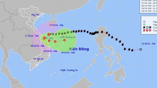 Bão số 6 giật cấp 12, cách Đà Nẵng hơn 100km và diễn biến phức tạp