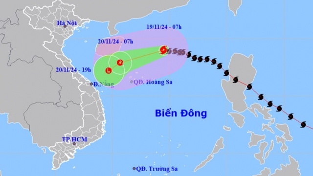 Bão số 9 tiếp tục giảm cấp, cách quần đảo Hoàng Sa 350km