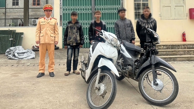Bắt giữ 4 thanh niên trộm cắp xe máy từ Bắc Ninh rồi đi tới Sơn La