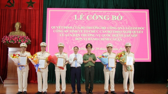 Công bố quyết định tổ chức bộ máy, nhân sự Công an tỉnh Bắc Ninh (mới)