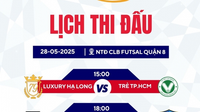 Lịch thi đấu và trực tiếp Giải Futsal HDBank VĐQG 2025 ngày 28/5