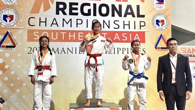 Vận động viên tỉnh Cao Bằng giành HCV tại giải Jujitsu Đông Nam Á 2025