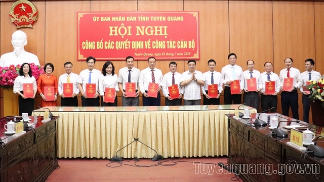 Tuyên Quang bổ nhiệm lãnh đạo các sở, ban, ngành