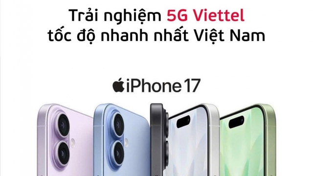 Viettel ra mắt gói cước 5G “chính hiệu” cho iPhone 17