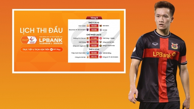 Lịch thi đấu vòng 8 V-League 2025/2026: Đại chiến ở Hàng Đẫy