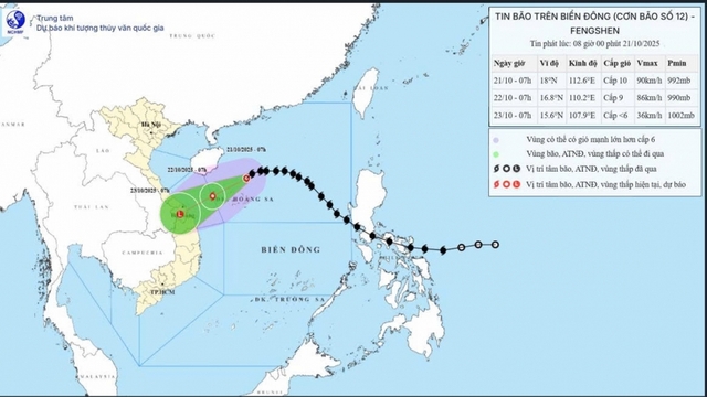 Bão số 12 áp sát miền Trung, từ Đà Nẵng đến Quảng Ngãi mưa lớn