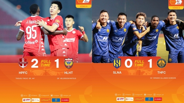 Kết quả vòng 8 V-Leauge: Thanh Hóa thắng SLNA, Hải Phòng gây ấn tượng