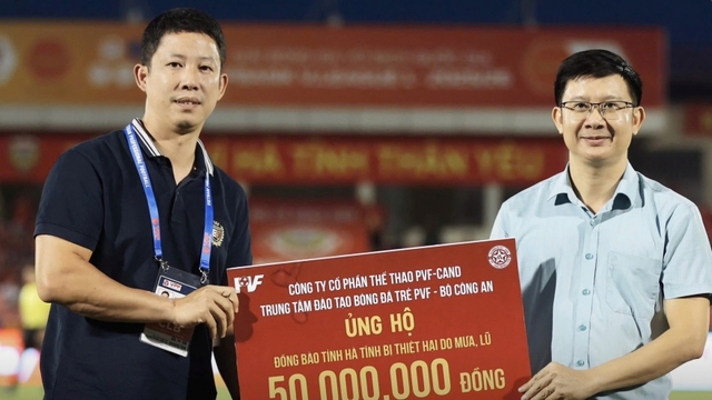 PVF CAND có hành động ý nghĩa ở trận đấu với Hà Tĩnh tại vòng 6 V-League