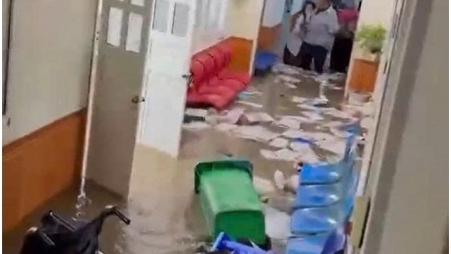 Điểm trường, bệnh viện ở Sơn La ngập nước do mưa lớn