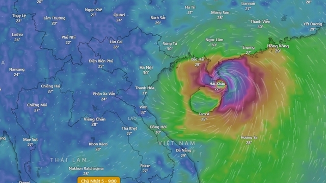 Bão Matmo di chuyển nhanh, có thể gây mưa lớn ở miền Bắc