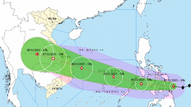 Bão Kalmaegi di chuyển nhanh, có thể ảnh hưởng khu vực Đà Nẵng – Khánh Hòa
