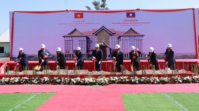 Lễ động thổ công trình Trung tâm Chỉ huy An ninh Bộ Công an Lào
