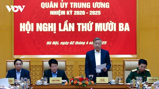 Tổng Bí thư chủ trì Hội nghị Quân uỷ Trung ương bàn về tổ chức quân sự địa phương
