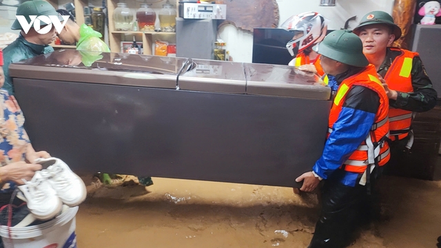 Mực nước trên sông Mã qua Sơn La tăng nhanh, nhiều nơi ngập úng cục bộ