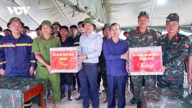 Lãnh đạo tỉnh Thái Nguyên kiểm tra, động viên công tác khắc phục hậu quả bão