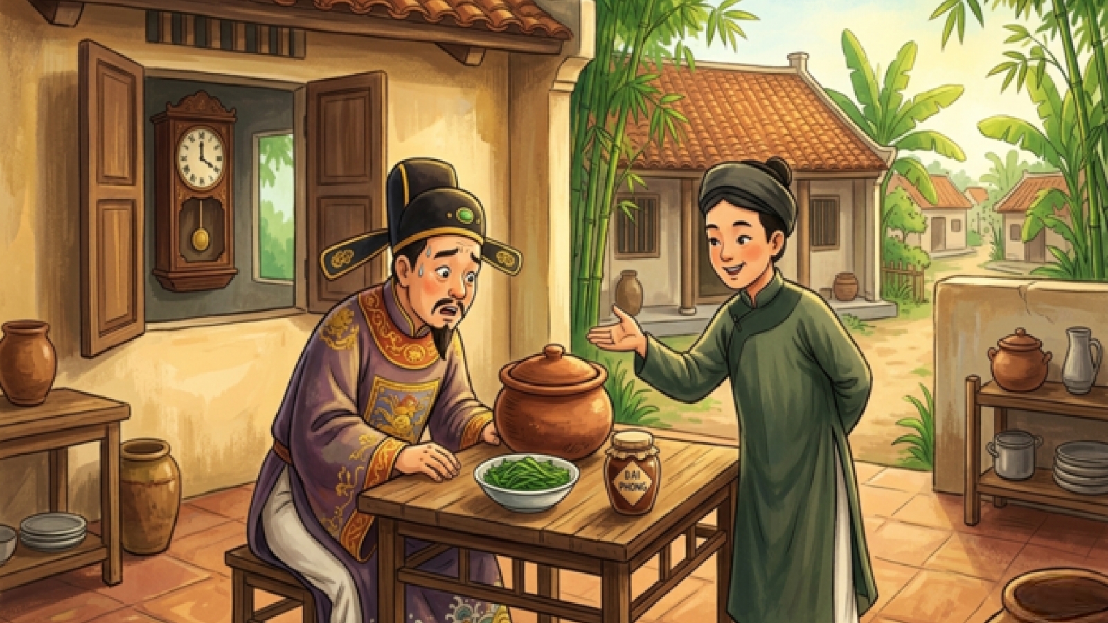 Truyện kể dân gian: Chờ ăn mầm đá