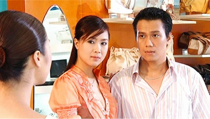 Hồng Diễm, Việt Anh là người tình màn ảnh đầu tiên của nhau khi đóng "Chàng trai đa cảm" vào năm 2007. (Ảnh: VFC).