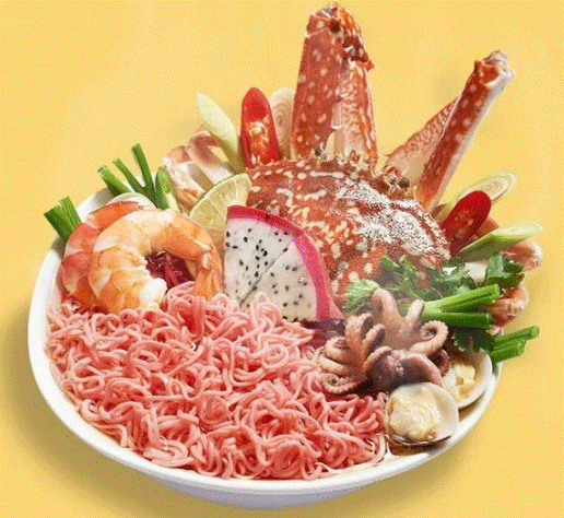 Món mỳ tôm thanh long gây sốt mạng những ngày gần đây