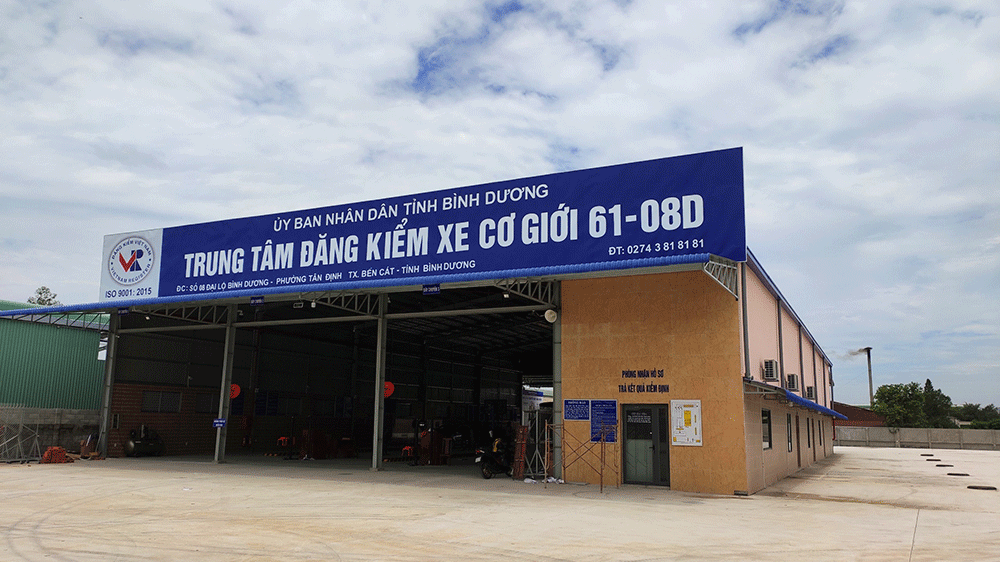 Trung tâm đăng kiểm xe cơ giới 61.08D (ảnh: TT)