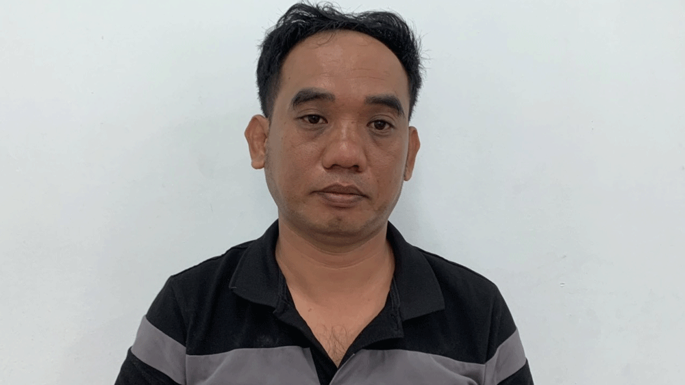 Đặng Quốc Huy tại cơ quan công an (ảnh: CA)
