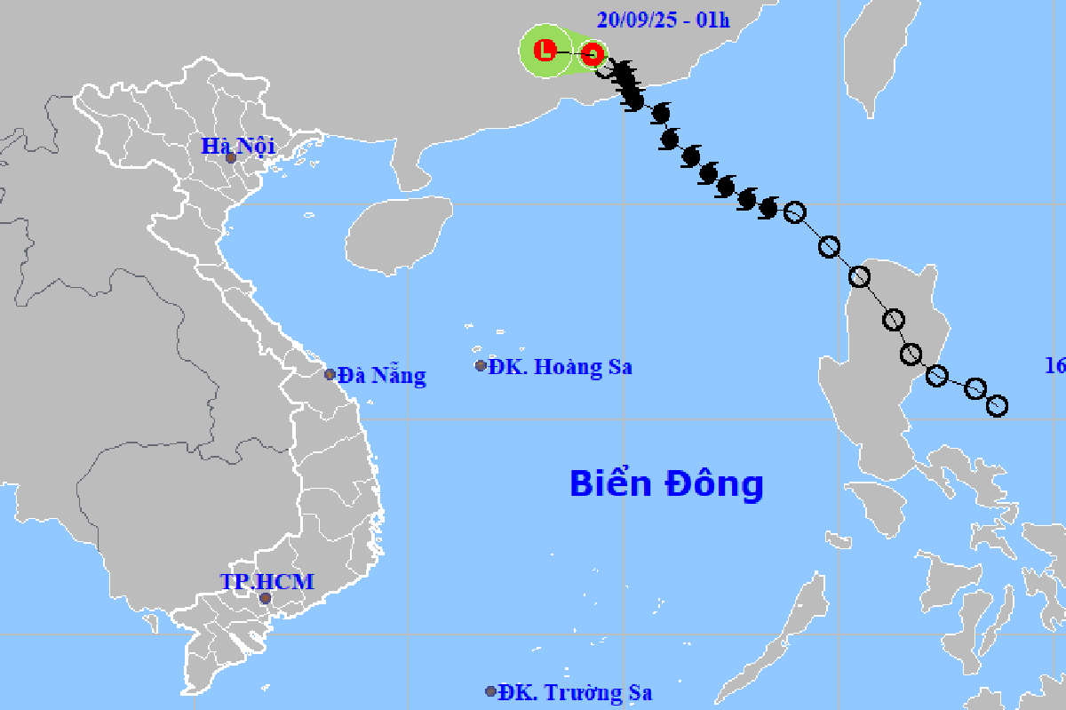 Hướng đi của bão số 8