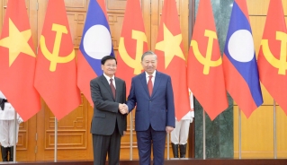 Tổng Bí thư Tô Lâm hội đàm với Tổng Bí thư, Chủ tịch nước Lào Thongloun Sisoulith