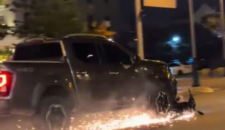 Hiện trường vụ việc. Ảnh cắt từ clip