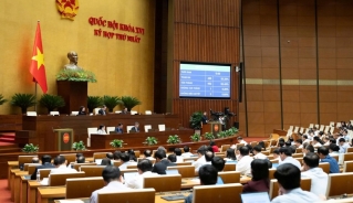 Các đại biểu thảo luận tại hội trường