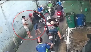 Cảnh anh Quang vào can ngăn vụ ẩu đả