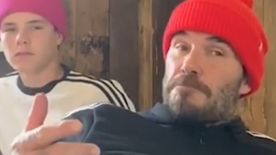 David Beckham và con trai chăm chỉ tập luyện thể thao khi cách ly tại nhà