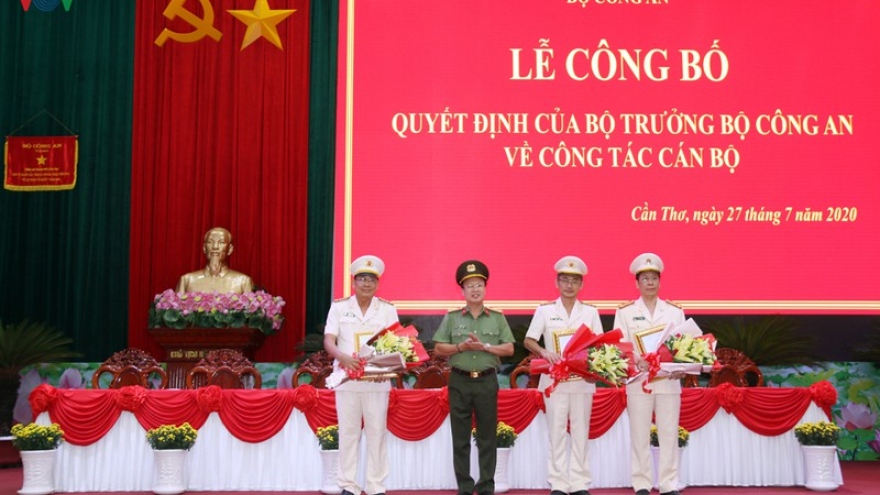 Bổ nhiệm 3 Phó Giám đốc Công an thành phố Cần Thơ