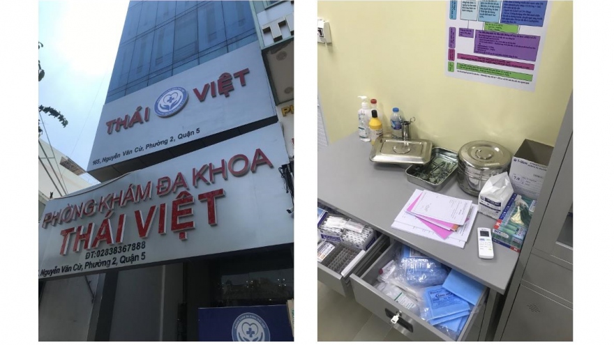 Phát hiện 2 người Trung Quốc mặc áo blouse trắng trong phòng khám không phép ở TPHCM