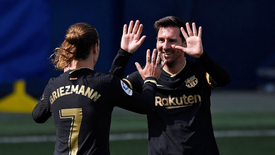 Đánh bại Villarreal, Barca "thổi lửa" vào Atletico Madrid ở cuộc đua vô địch La Liga