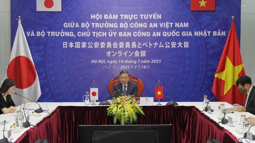 Bộ trưởng Công an Tô Lâm hội đàm với Chủ tịch Ủy ban Công an quốc gia Nhật Bản