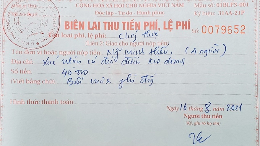 Phường thu phí xác nhận hỗ trợ khó khăn do Covid-19 sai quy định