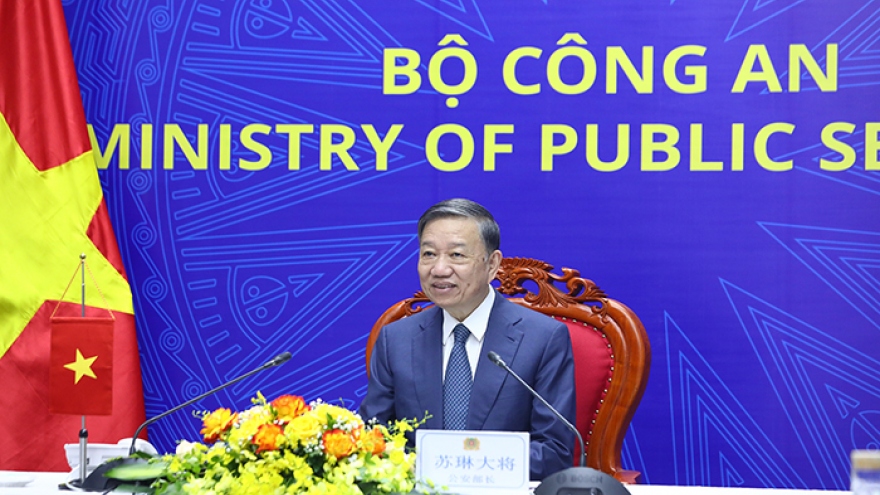 Bộ trưởng Tô Lâm hội đàm với Bí thư Ủy ban Chính pháp Trung Quốc Quách Thành Côn