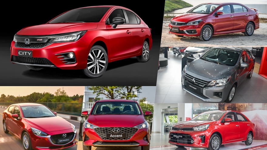 Thị trường ô tô lao dốc, doanh số nhiều mẫu sedan hạng B thấp kỷ lục trong tháng 8