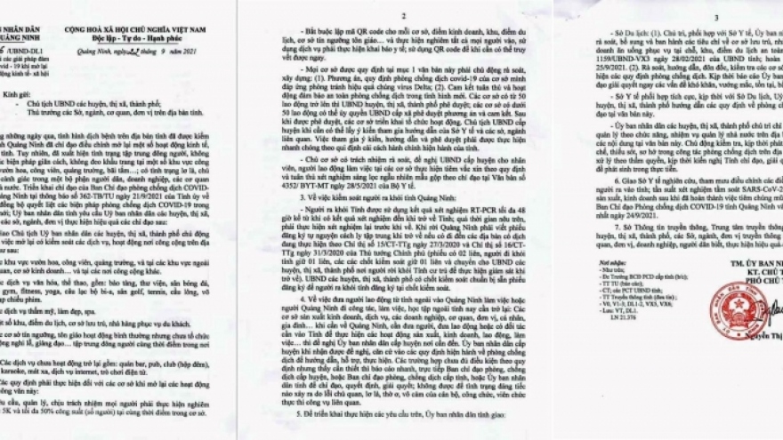 Người dân Quảng Ninh có 48 tiếng từ khi xét nghiệm PCR để ra/vào tỉnh