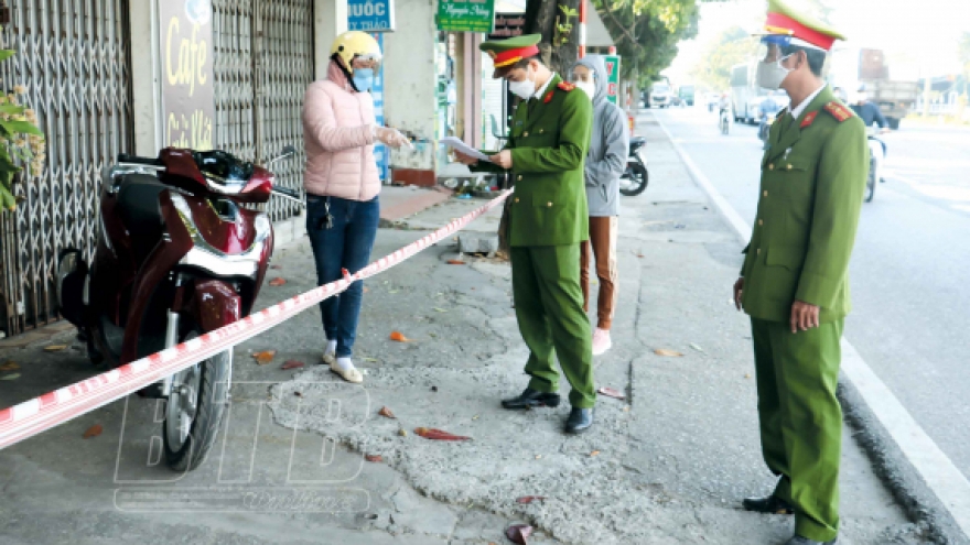 Công an Thái Bình ứng trực 24/24 giờ để kiểm soát dịch